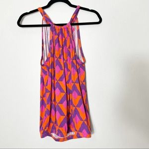 Macbeth Collection by Margaret Josephs Orange and Purple Tank Top